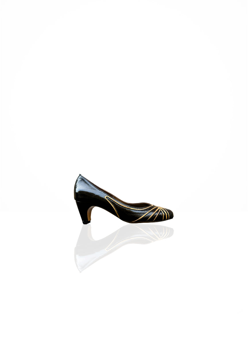 Anicette -  Cuir Verni Noir | Patricia Blanchet