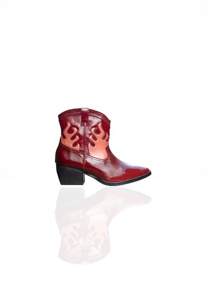 California - Cuir Verni Bordeaux