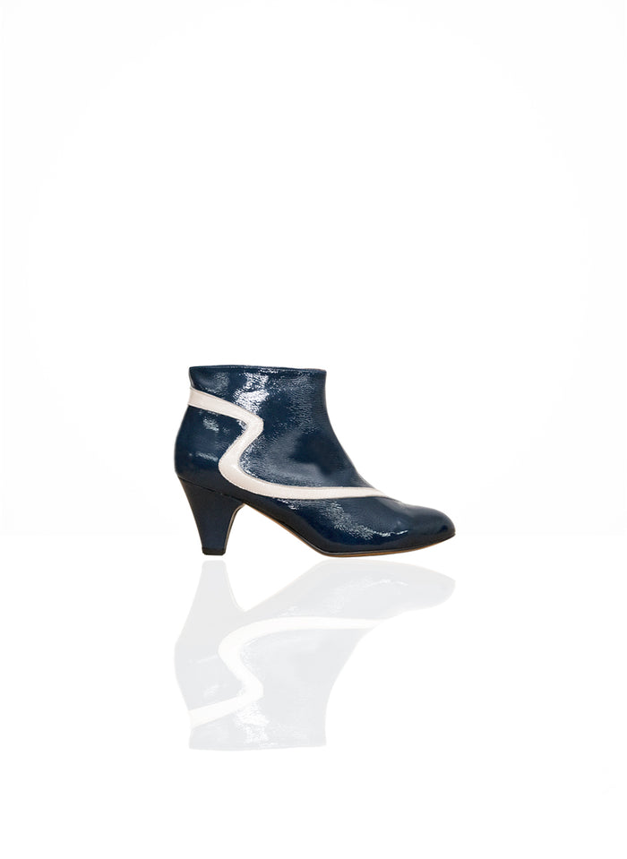 Chipette - Cuir Verni Bleu Centriste