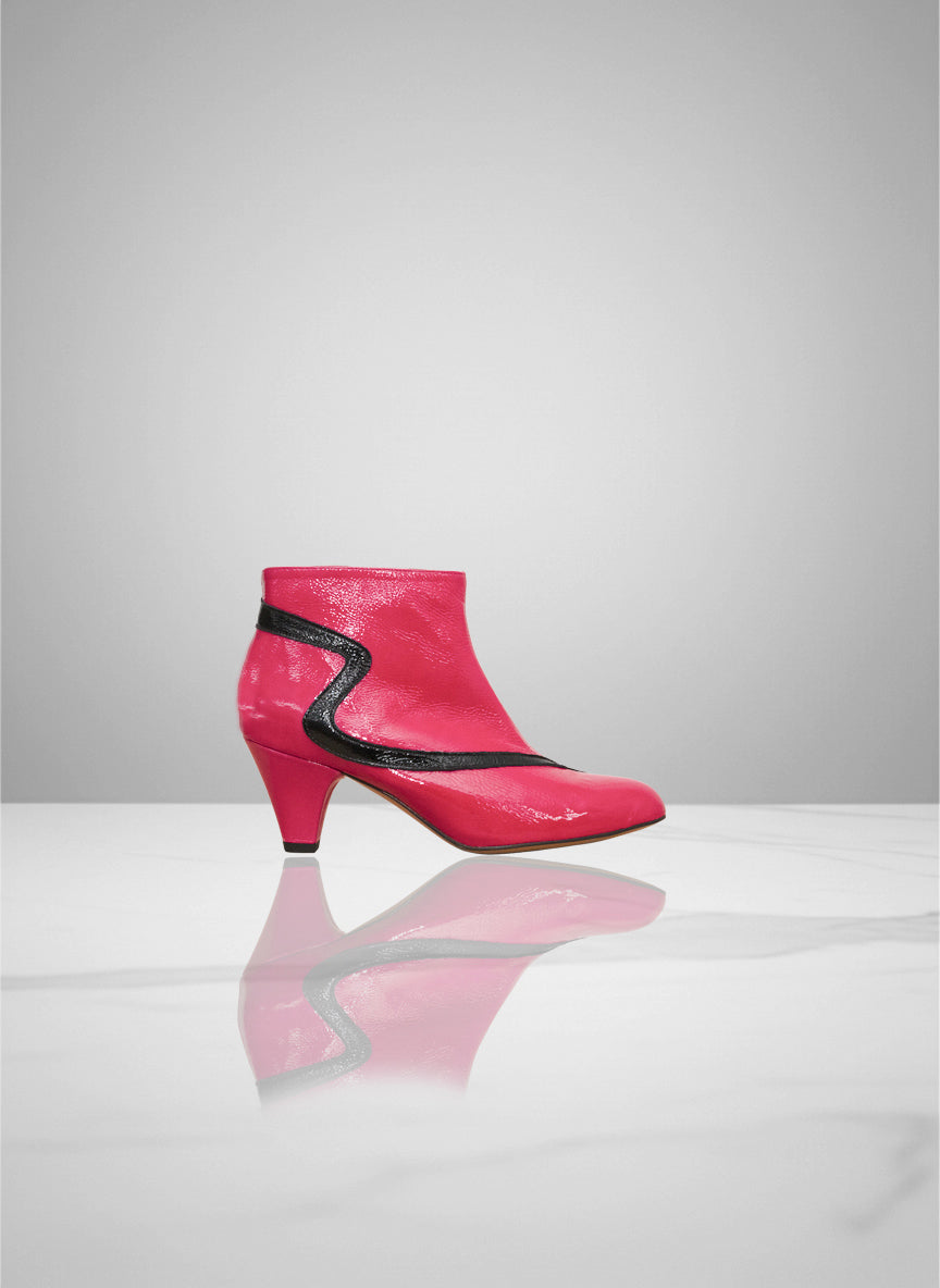 Chipette - Neon Pink & Black Patent Leather | Patricia Blanchet
