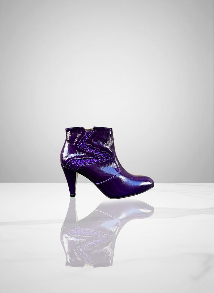 Djamelah -  Cuir Verni & Glitter Violet