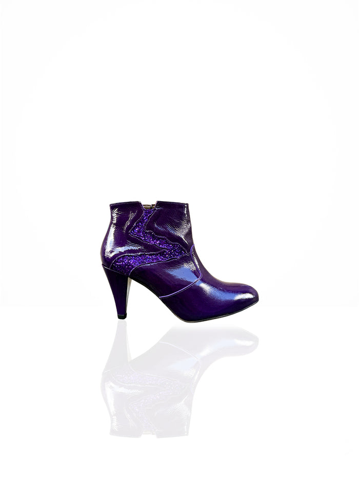 Djamelah -  Cuir Verni & Glitter Violet