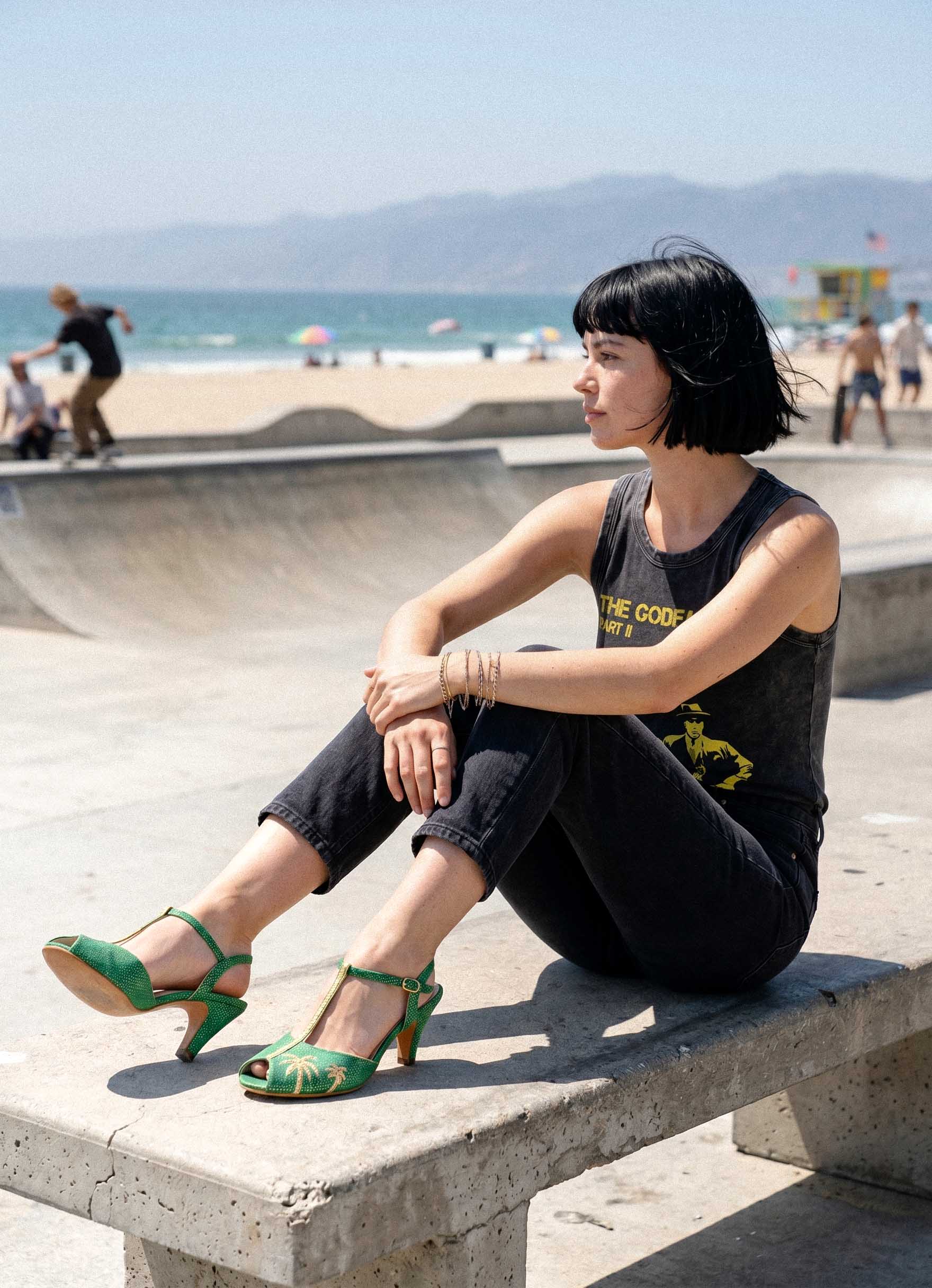 Duran Duran - Jelly Bean Imprimé Strass et Glitter Champagne | Patricia Blanchet