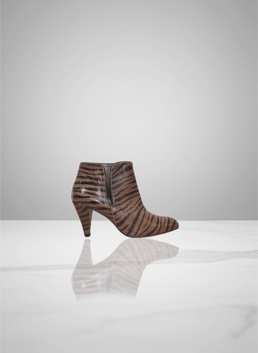 Fifty Five - Verni Imprimé Taupe & Noir | Patricia Blanchet