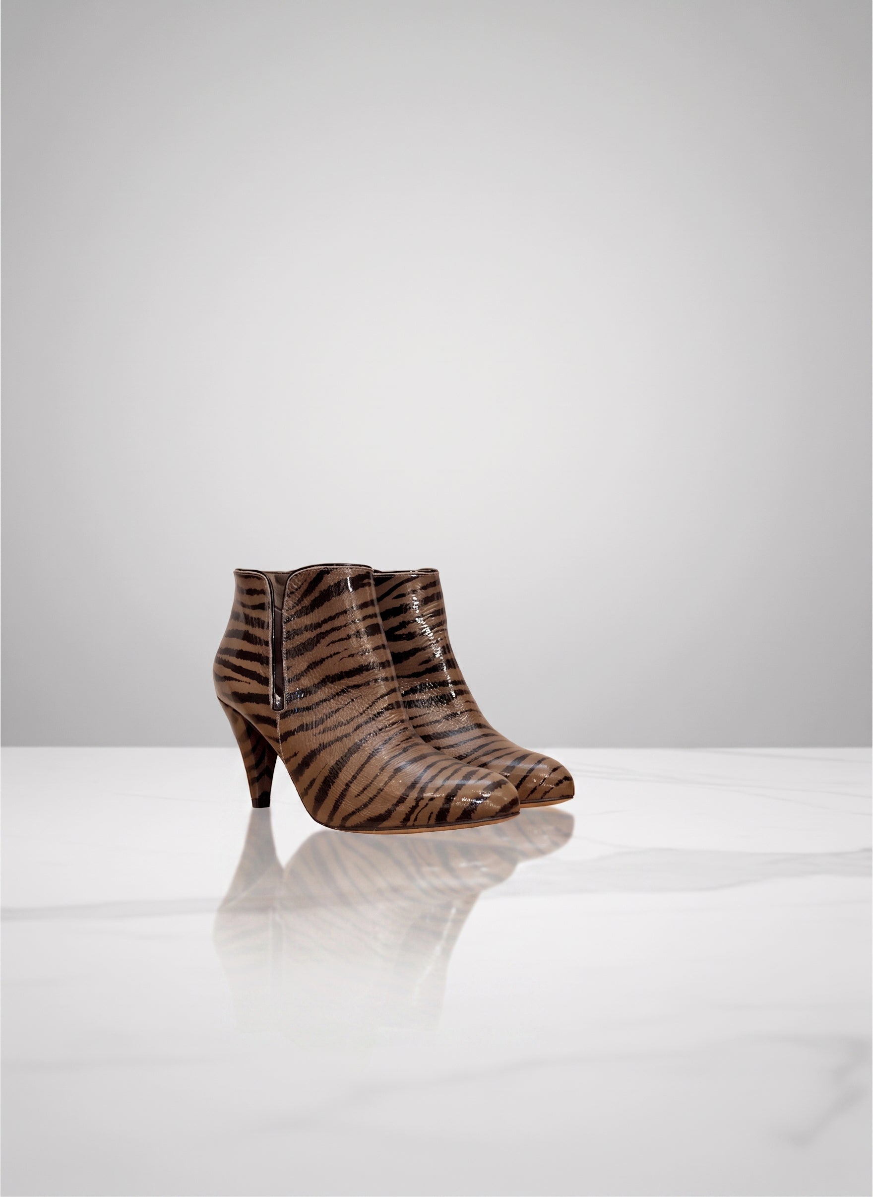Fifty Five - Verni Imprimé Taupe & Noir | Patricia Blanchet