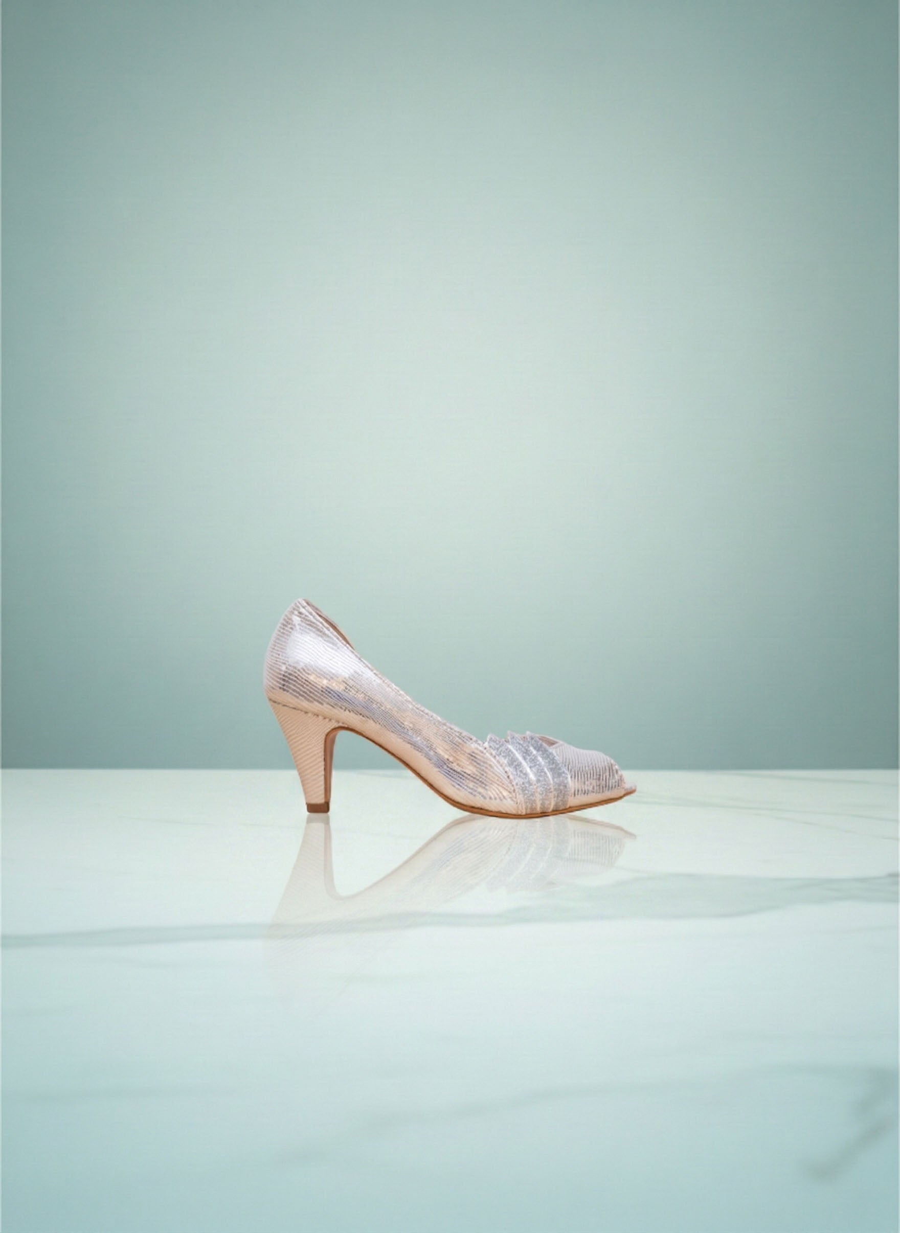 Gaby - Imprimé Métal Argent et Glitter Argent | Patricia Blanchet