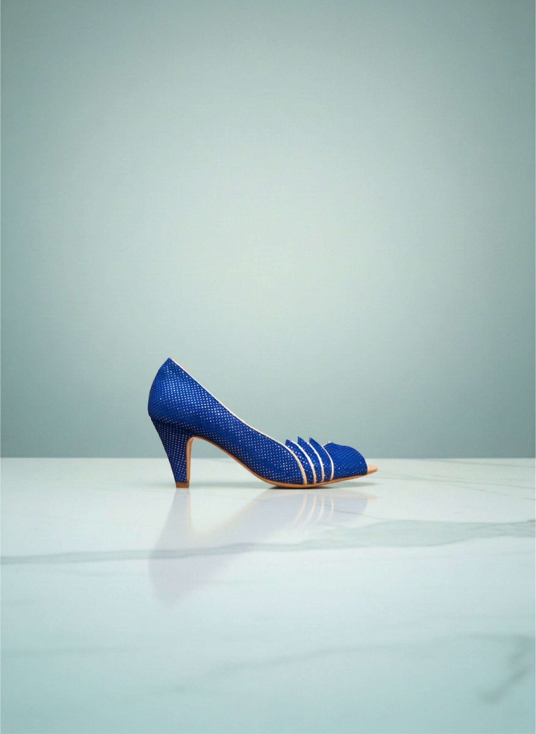 Gaby - Bleu Electrique Imprimé Strass | Patricia Blanchet