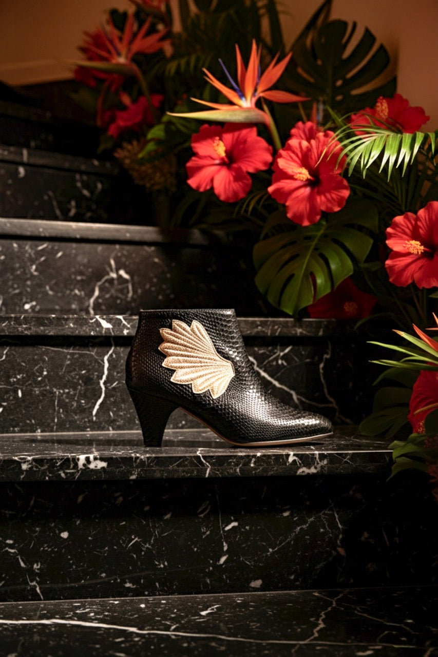 Hooping - Imprimé Métallisé Noir | Patricia Blanchet