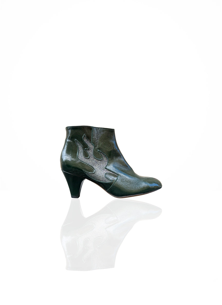 Juanette - Verni & Glitter Fin Frelon Vert | Patricia Blanchet