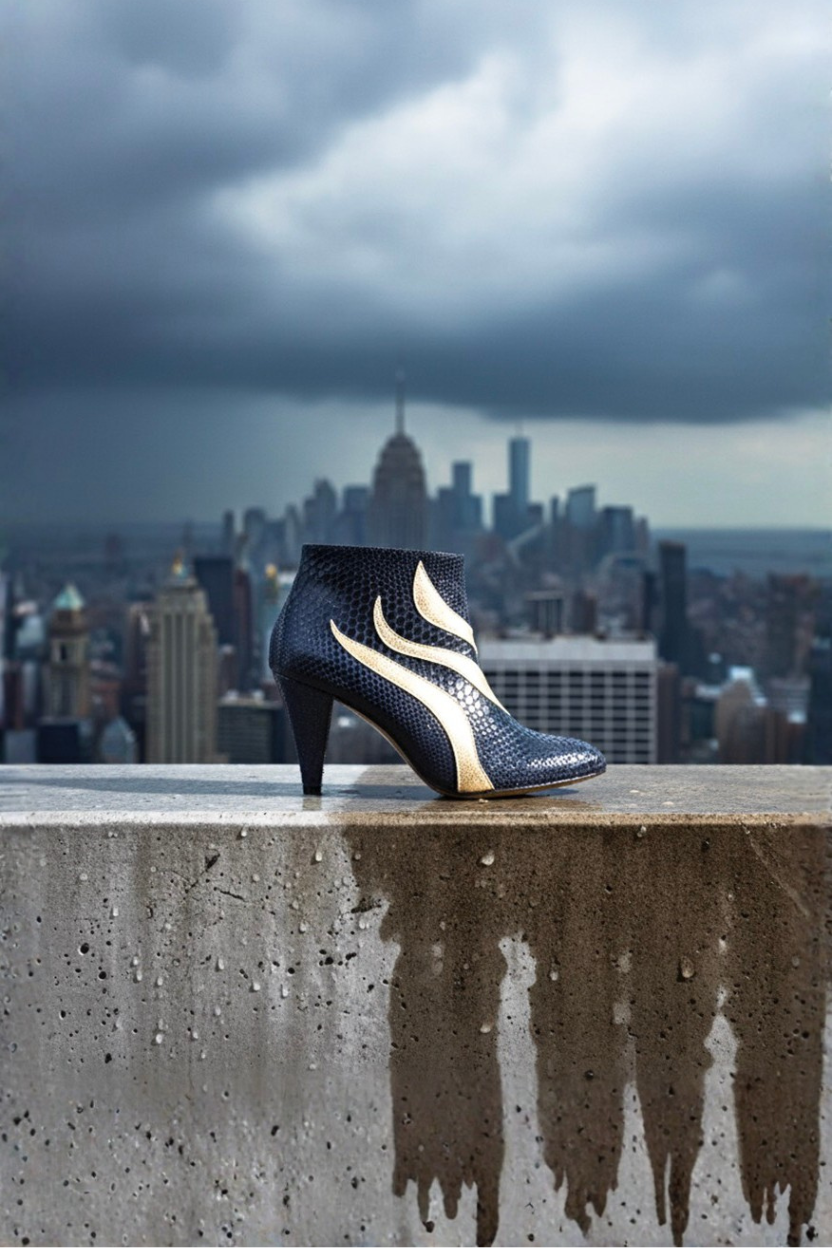 Kershner - Imprimé Métallisé Bleu Nuit | Patricia Blanchet