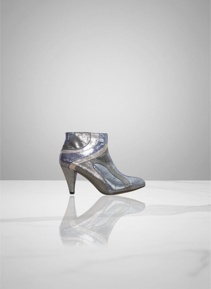 Lemonade - Cuir Métallisé Violet, Gris & Rose