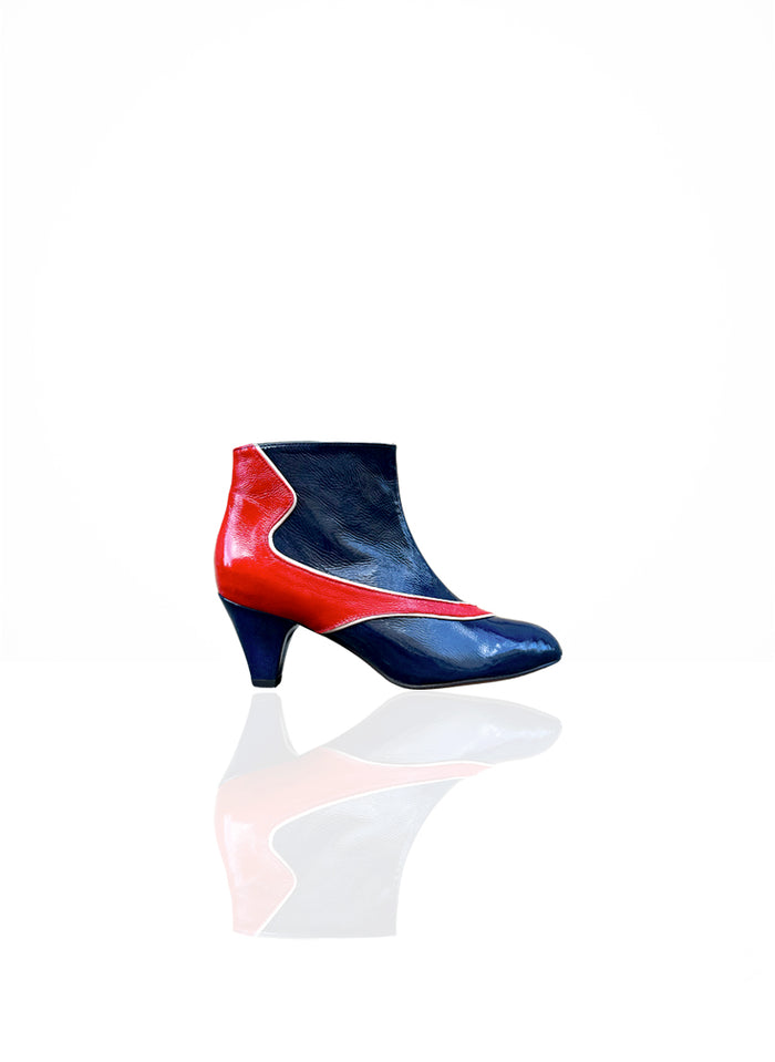 Orangeade - Cuir Verni Bleu & Rouge
