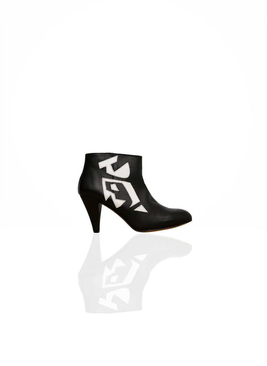 Palunzo - Cuir Noir & Beige | Patricia Blanchet