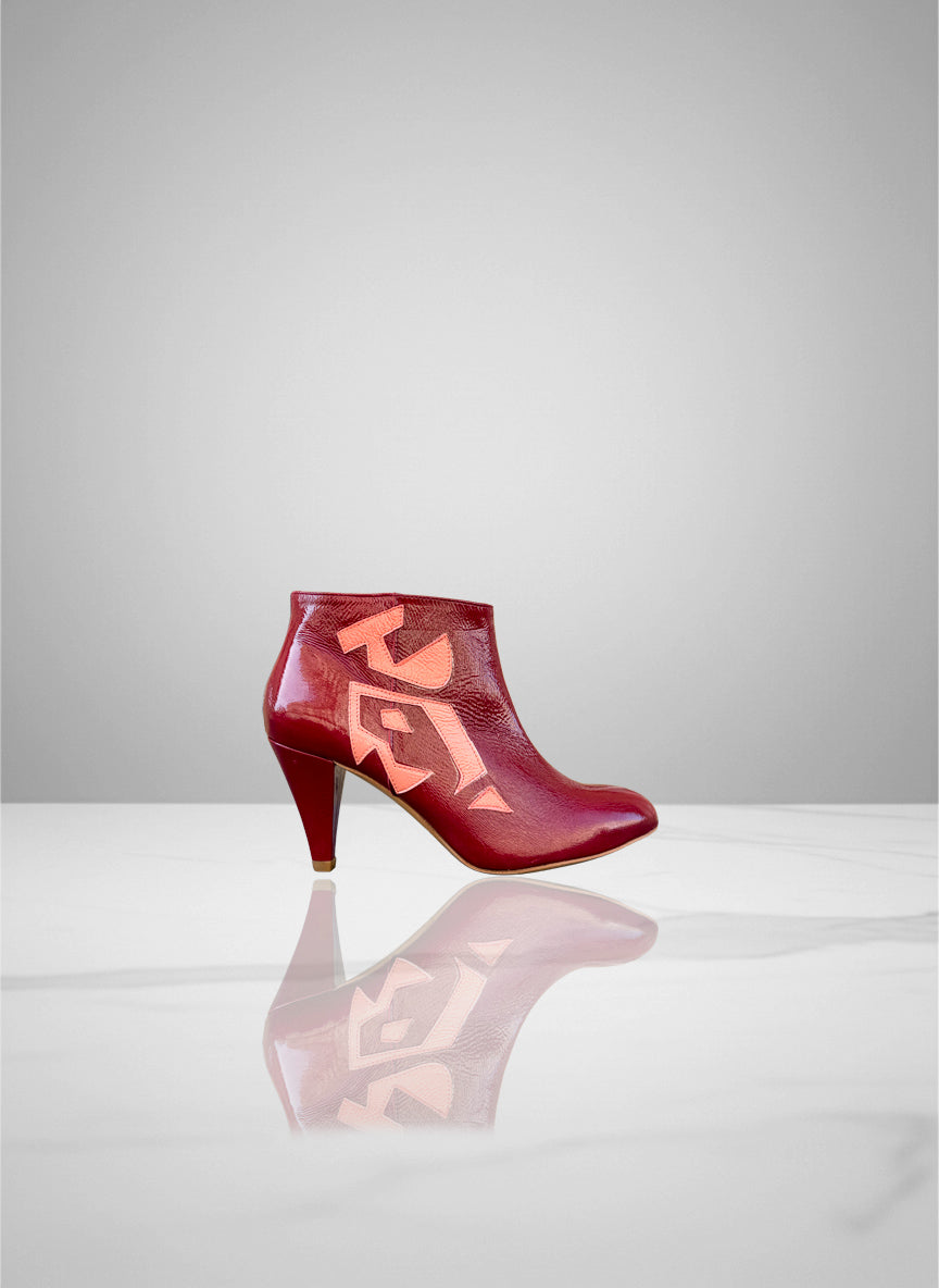 Palunzo - Brick Red & Pink Patent Leather | Patricia Blanchet