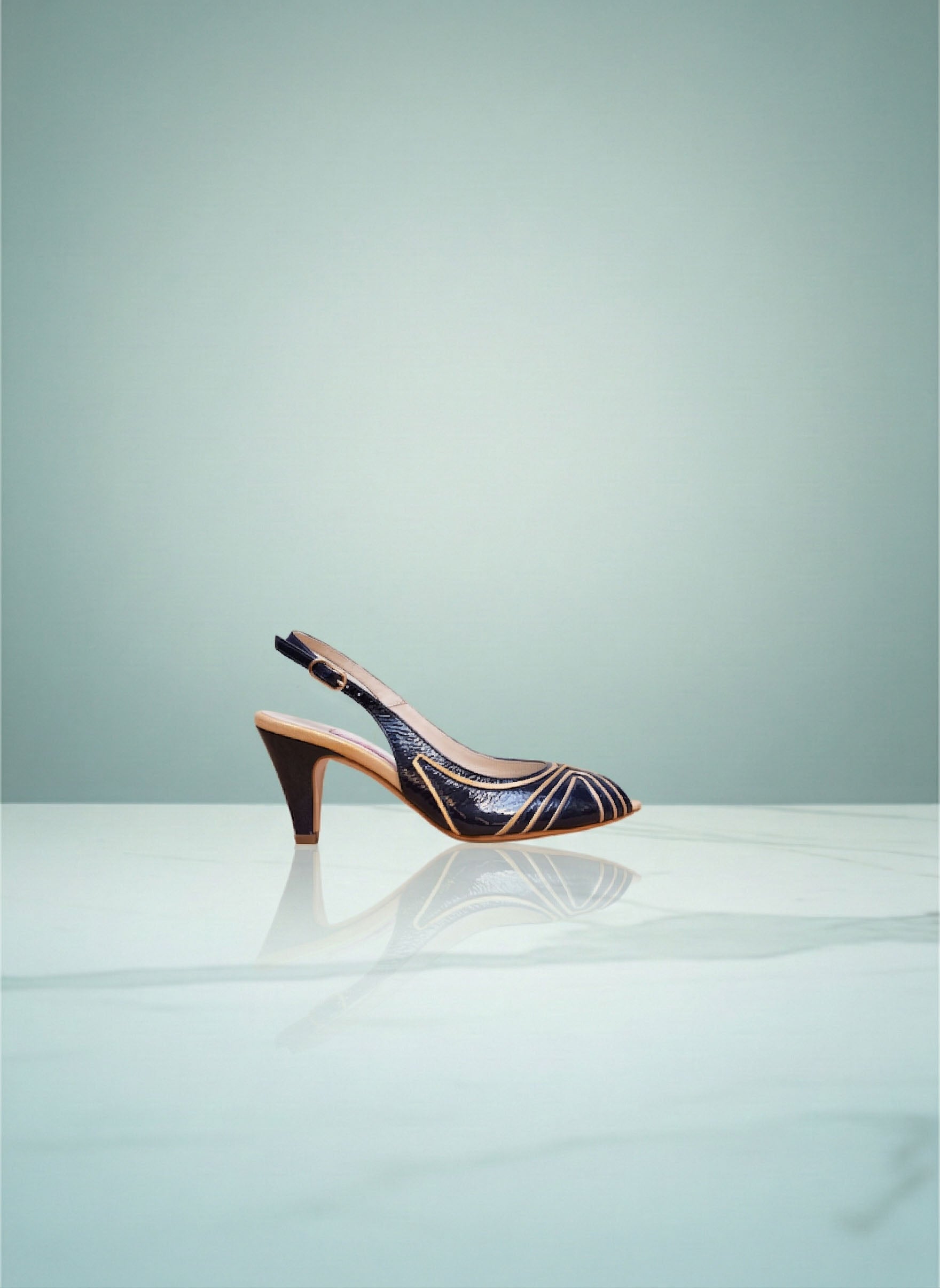 Vivi - Vernis Bleu Marine et Doré | Patricia Blanchet