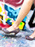 Escarpin ouvert petit talon glitter multicolore Patricia Blanchet - image-survol-3