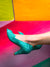 Escarpin ouvert talon paillettes glitter turquoise Gaby - Patricia Blanchet - image-survol-3