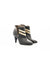 low-boots à talon 7 cm cuir noir et détails glitter or Telly Patricia Blanchet - face