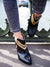 low-boots à talon 7 cm cuir noir et détails glitter or Telly Patricia Blanchet - image-survol