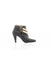 low-boots à talon 7 cm cuir noir et détails glitter or Telly Patricia Blanchet - profil