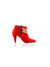 low-boots à talon 7 cm nubuck rouge et détails glitter or multicolore Telly Patricia Blanchet - profil