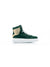 Baskets montantes en nubuck vert forêt et glitter or Patricia Blanchet - profil
