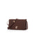 Sac à bandoulière cuir imprimé chocolat femme Le Divin Patricia Blanchet - profil